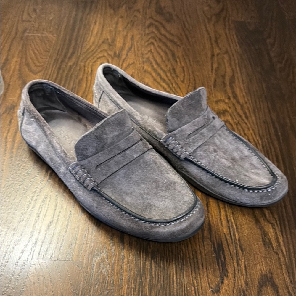 Harry’s of London Men's Suede Penny Loafers in Gray